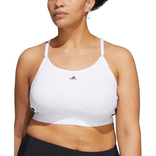Adidas Women S 3 Stripes X Back Sports Bra White Size 3x